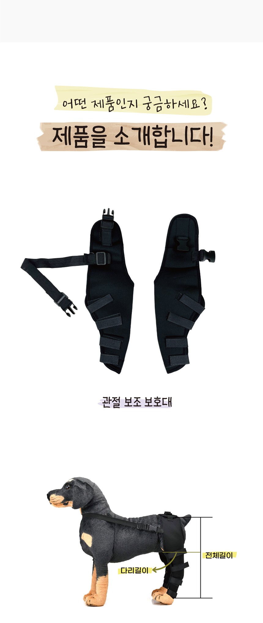 양다리 슬개골 보호대 무릎 관절 보호대 강아지관절보호대 강아지다리보호대 애견다리보호대 상세 이미지 7